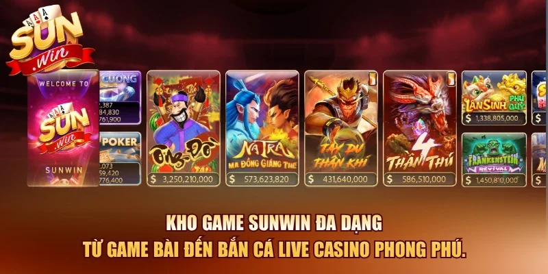 Sunwin - Link Tải App Sunwin Chính Chủ Bú Nạp Đầu 188k 18 Sunwin Kho game Sunwin đa dạng từ game bài đến bắn cá live casino phong phú.