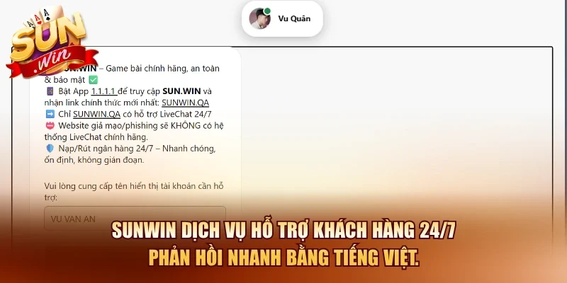 Sunwin - Link Tải App Sunwin Chính Chủ Bú Nạp Đầu 188k 16 Sunwin Sunwin dịch vụ hỗ trợ khách hàng 24/7 phản hồi nhanh bằng tiếng Việt.